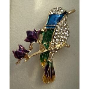 Bird Brooch Flower Detail Pin Adorable Animal Chic Apparel Accessory Brooch